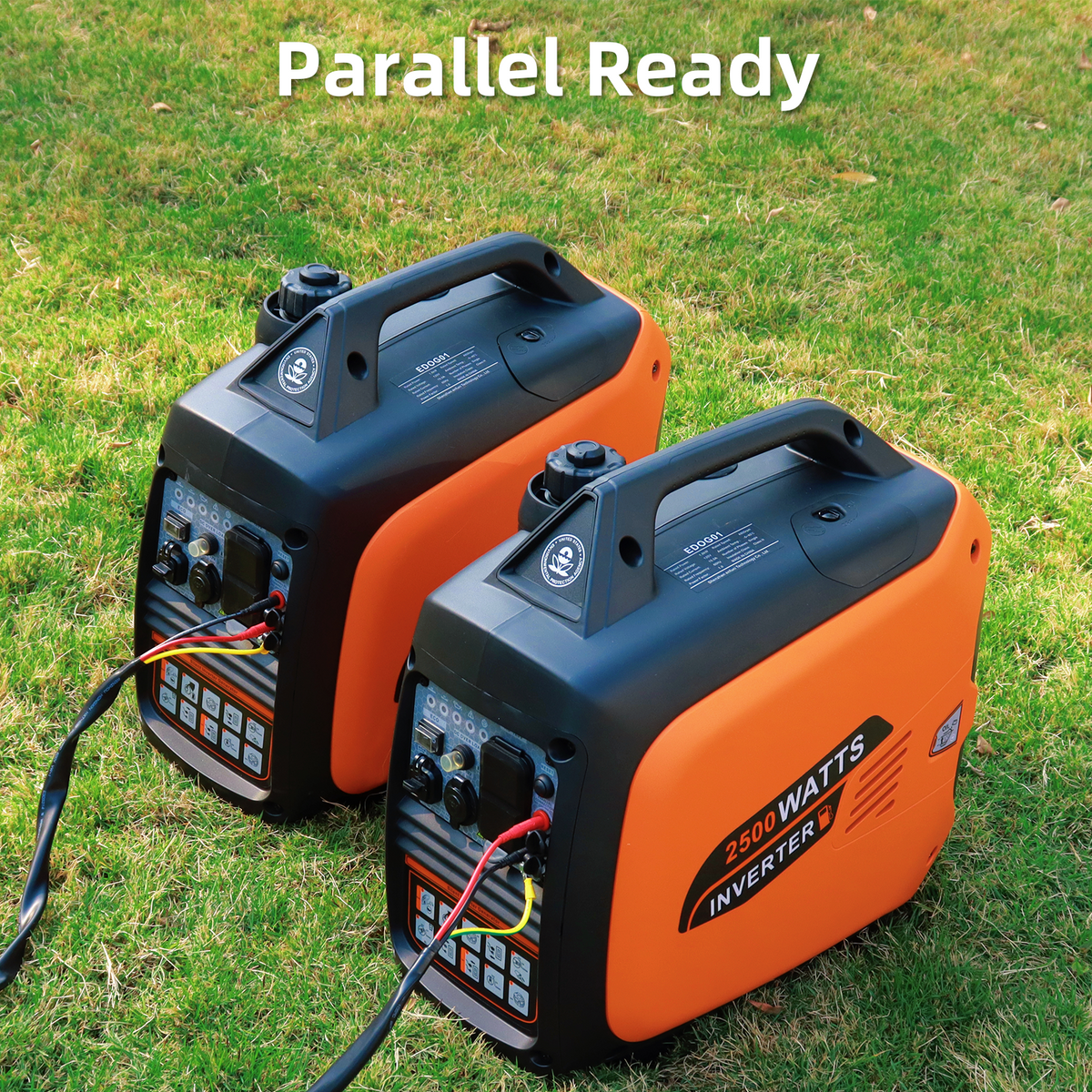 2500W Portable Inverter Generator, Gas Powered, Super Quiet Emergency Home Backup, with CO Sensor