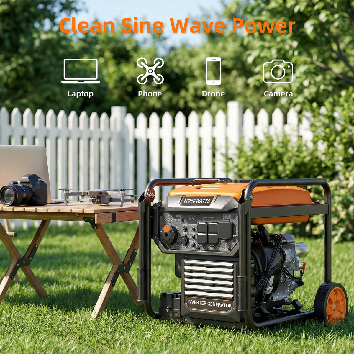 12000W Open Frame Inverter Generator, Gas Powered, Whole Home Backup Power